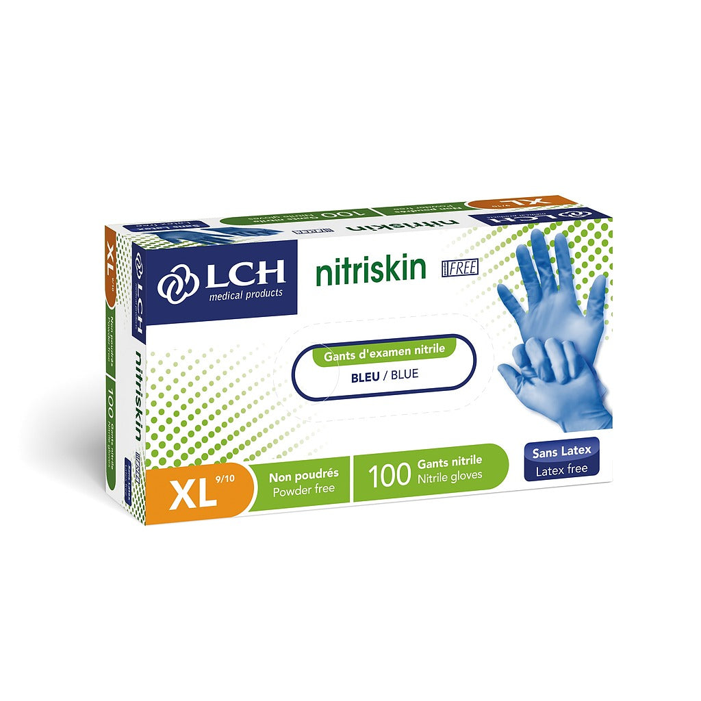 Nitriskin Free poedervrije nitrilhandschoenen - Blauw