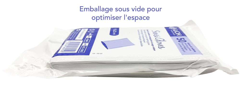 Gants de toilette non tissé Sensigloves - Boîte de 50