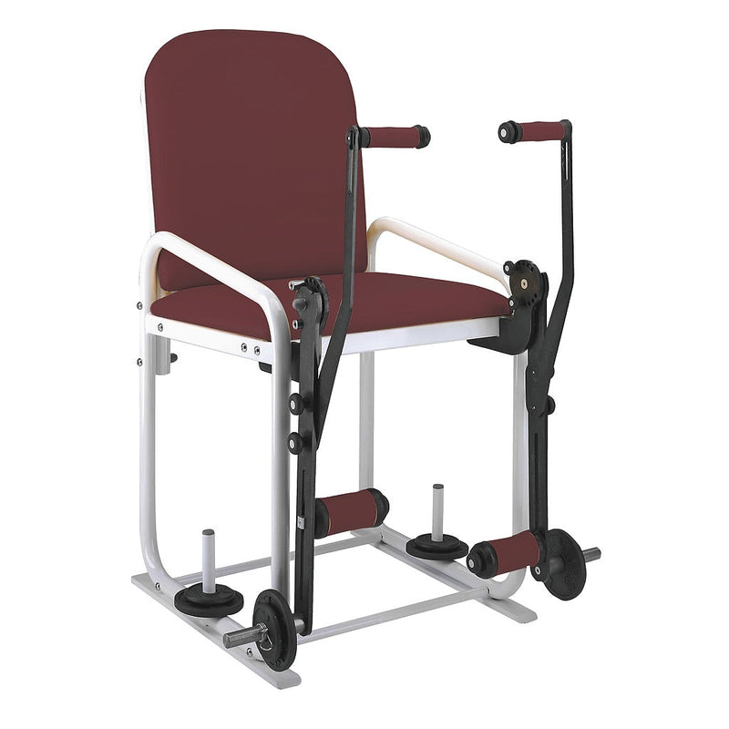 Q-BENCH quadriceps stoel met 20 kilo laadplaten