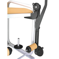 Q-BENCH quadriceps stoel met 20 kilo laadplaten