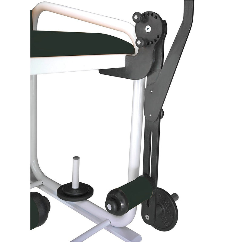 Q-BENCH quadriceps stoel met 20 kilo laadplaten
