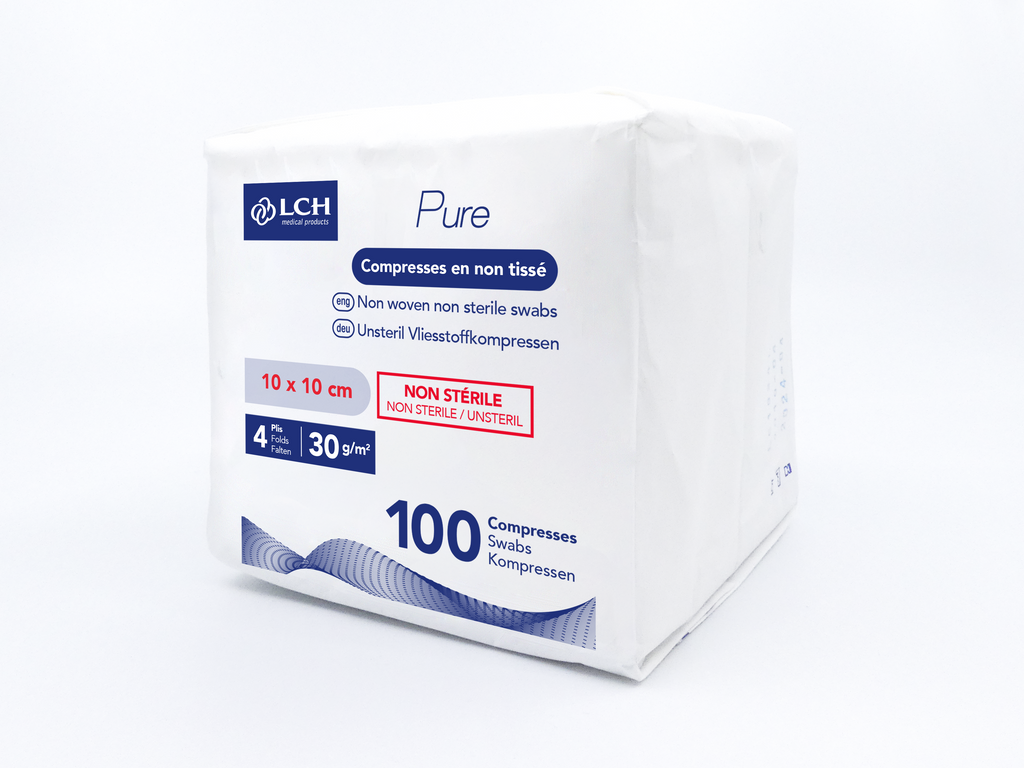 Niet-steriele non-woven kompressen PURE N30 - LCH - Doos van 100