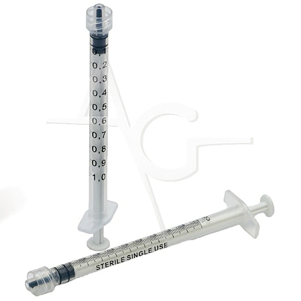 Steriele 1 ml Luer-lock-spuit voor eenmalig gebruik - Doos van 100