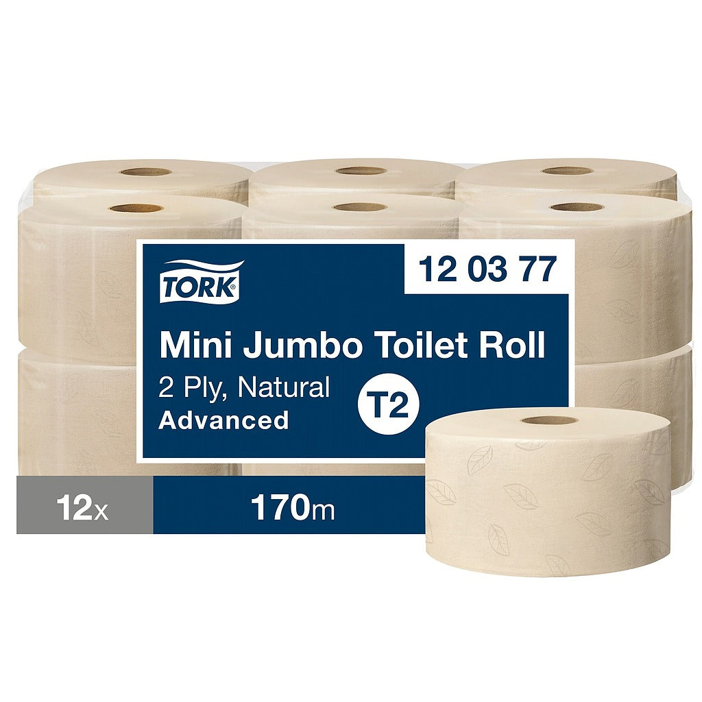 Rol toiletpapier Mini Jumbo NATURAL T2 - Tork