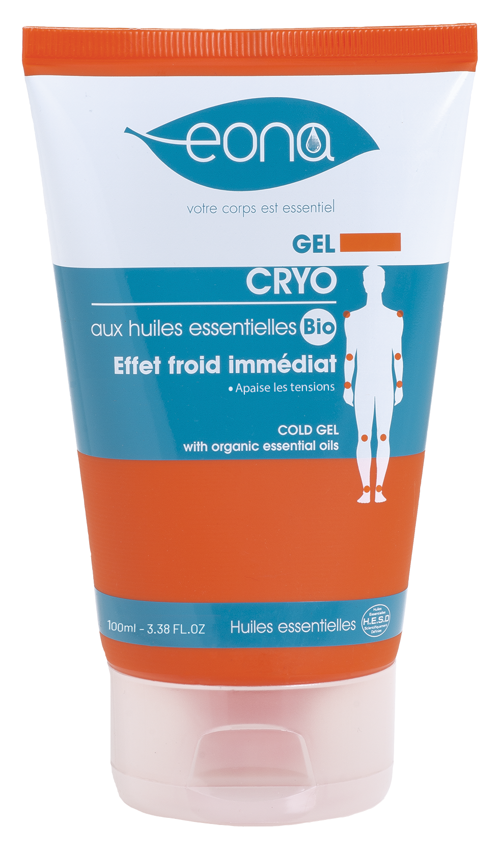 CRYO-massagegel met BIOLOGISCHE essentiële oliën 100 ml, EONA