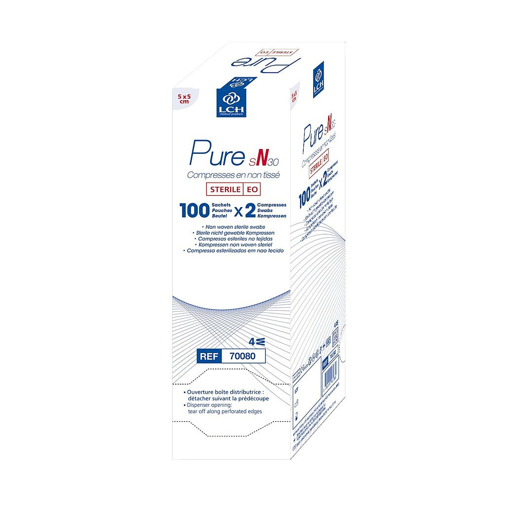 Steriele non-woven kompressen 30g LCH - 5x5cm