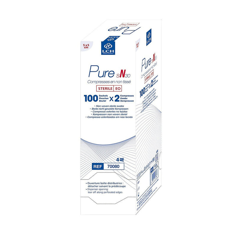 Steriele non-woven kompressen 30g LCH - 5x5cm