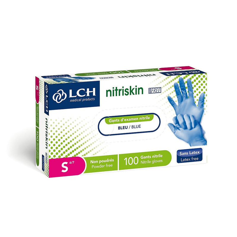 Nitriskin Free poedervrije nitrilhandschoenen - Blauw - Premium