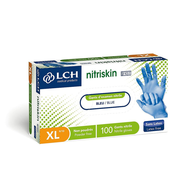 Nitriskin Free poedervrije nitrilhandschoenen - Blauw - Premium