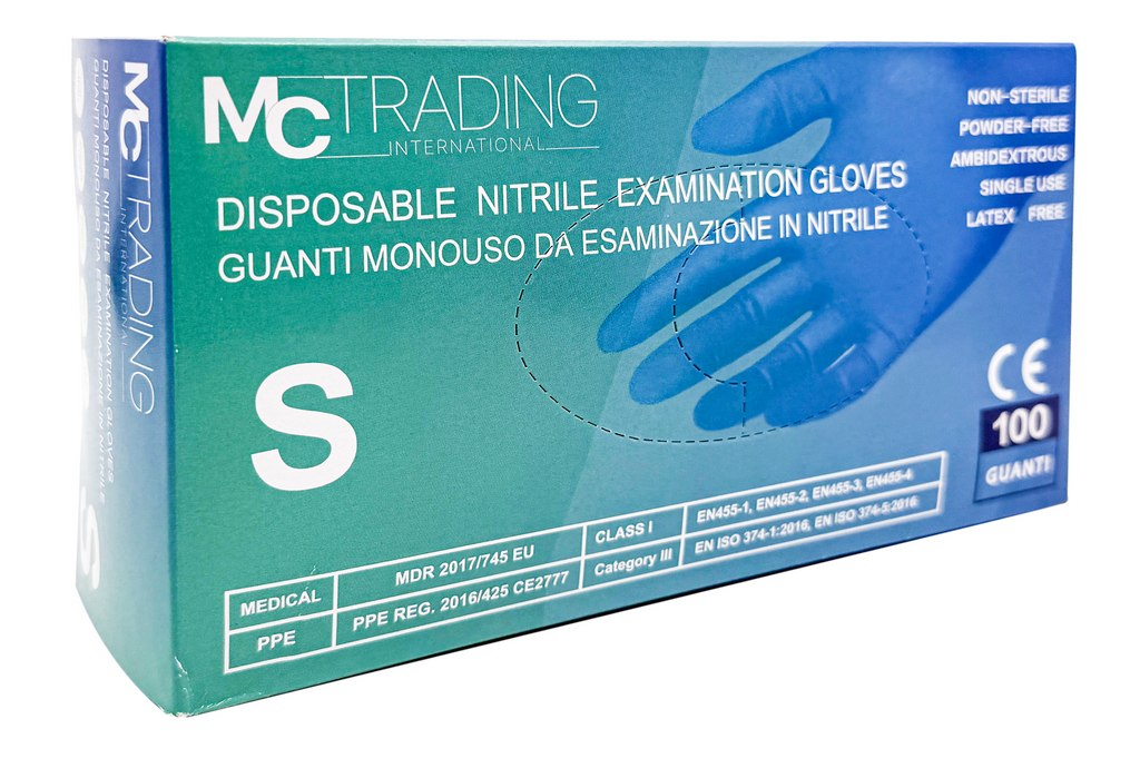 Nitrile onderzoeks- en beschermingshandschoenen - Blauw - Doos van 100