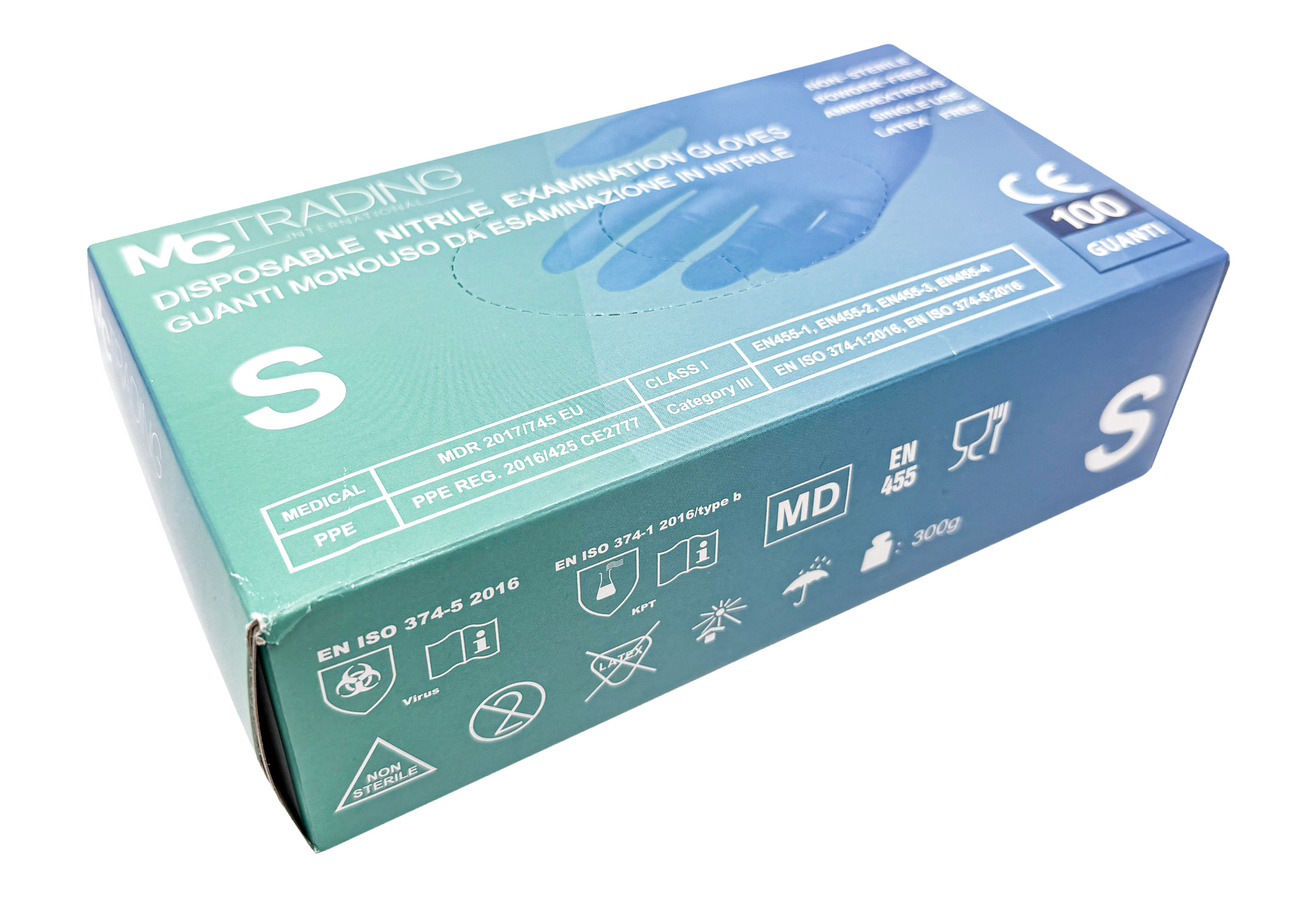 Nitrile onderzoeks- en beschermingshandschoenen - Blauw - Doos van 100