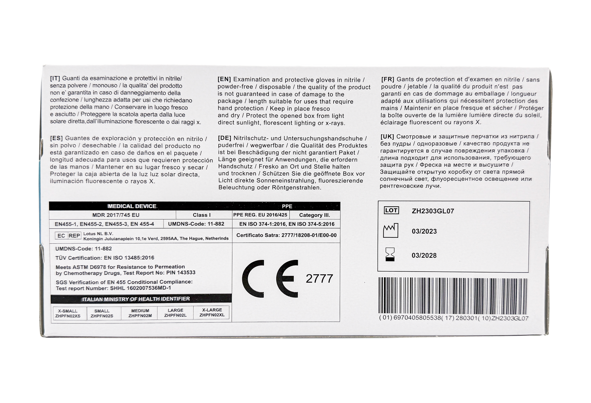 Nitrile onderzoeks- en beschermingshandschoenen - Blauw - Doos van 100