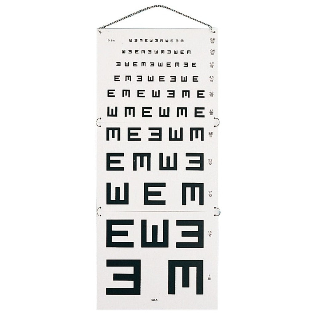 Armaignac optometrische schaal met een aflezing van 5 meter