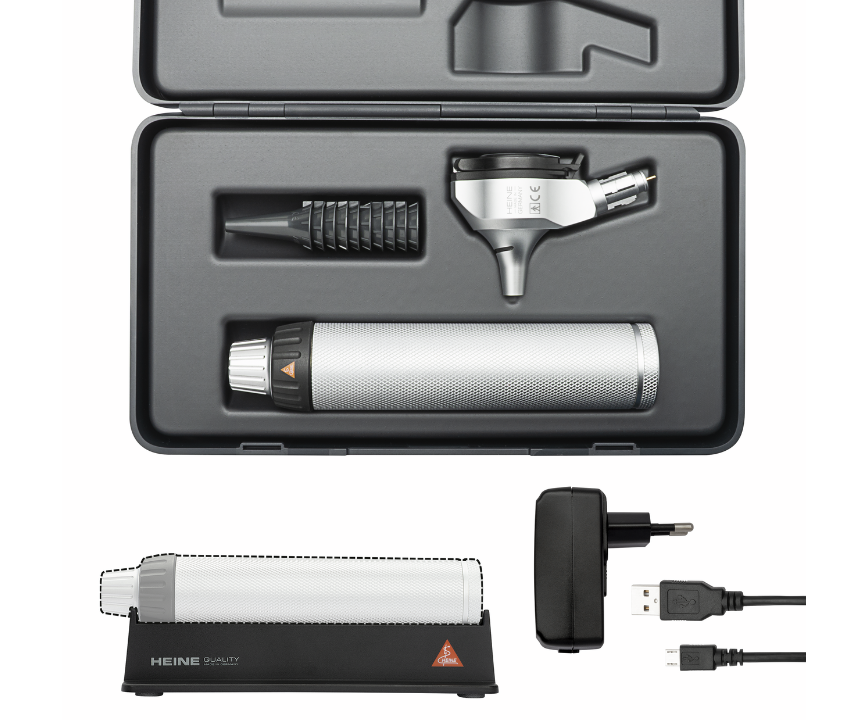 HEINE Beta 400 LED FO-otoscoopset met batterijhandvat