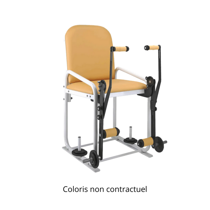 Q-BENCH quadriceps stoel met 20 kilo laadplaten
