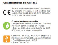 Lecteur de carte vitale PC/SC bifente et sans contact KAP-4CV