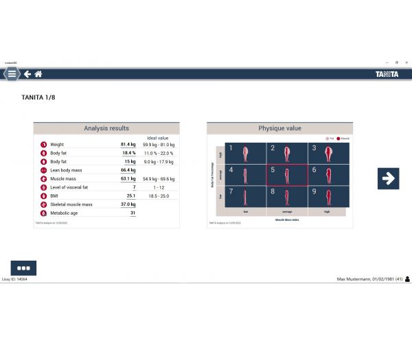 Tanita Pro pc-gegevensbeheersoftware