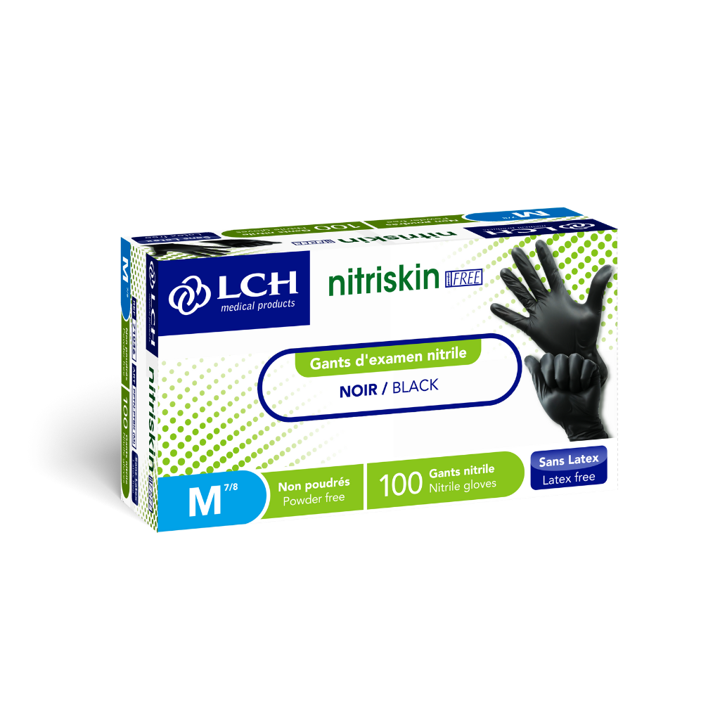 Nitriskin Free poedervrije nitrilhandschoenen - Zwart