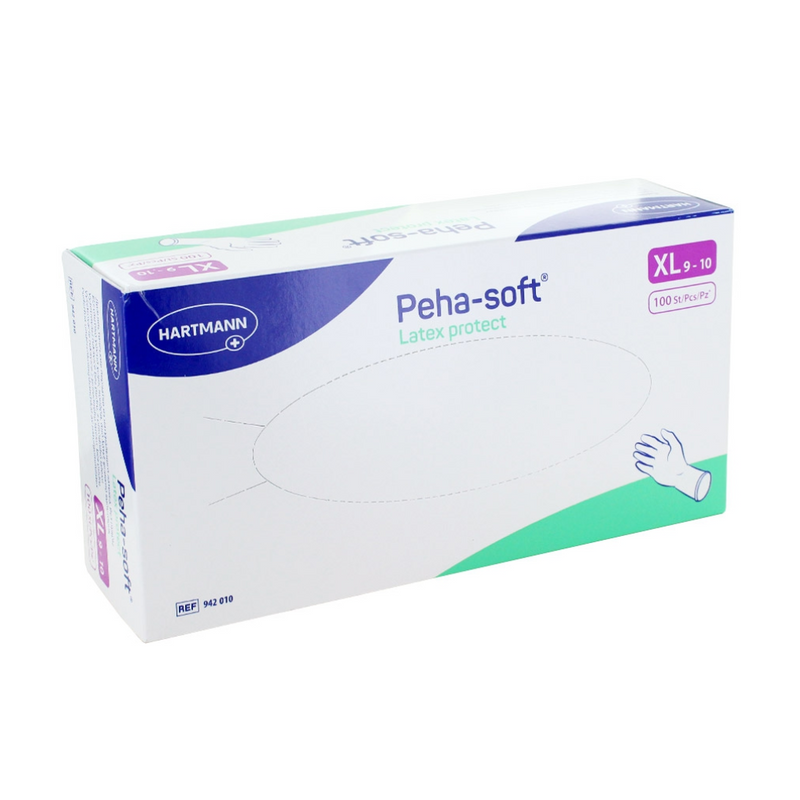 Peha Soft Protect poedervrije latex onderzoekshandschoen