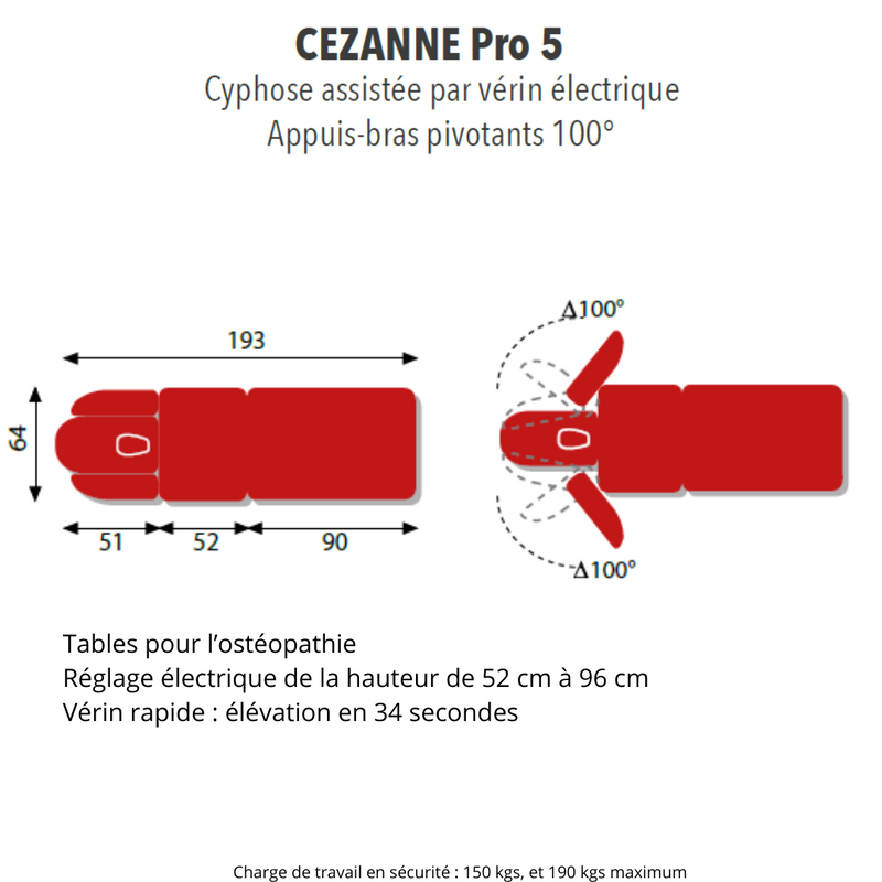 3-delige massagetafel CEZANNE PRO 5 Ferrox