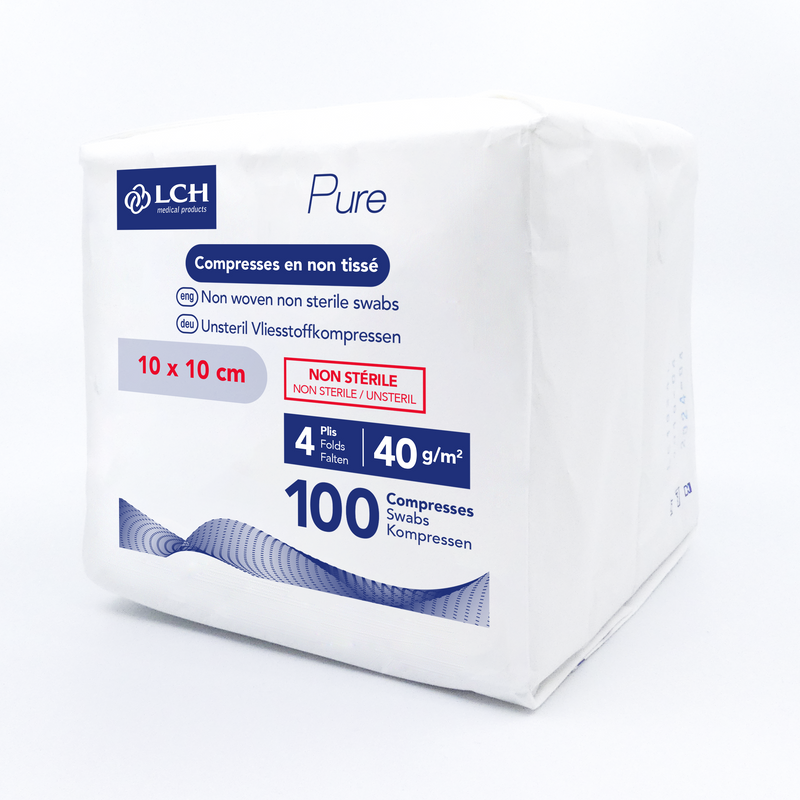 Compresses non tissées non stériles Pure N40 - Paquet de 100 compresses