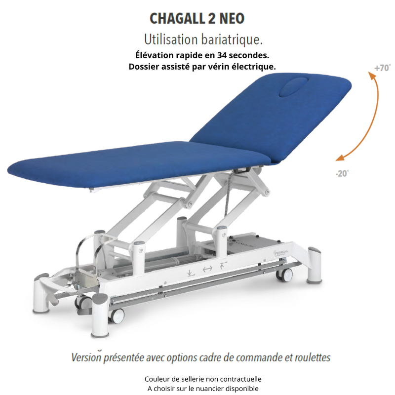 CHAGALL NEO 2-delige massagetafel - met opties - grijze bekleding