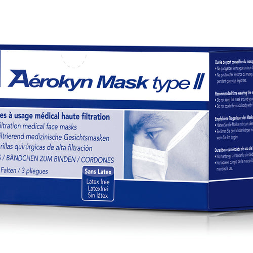 Aerokyn type II-masker met veters - Doos van 50