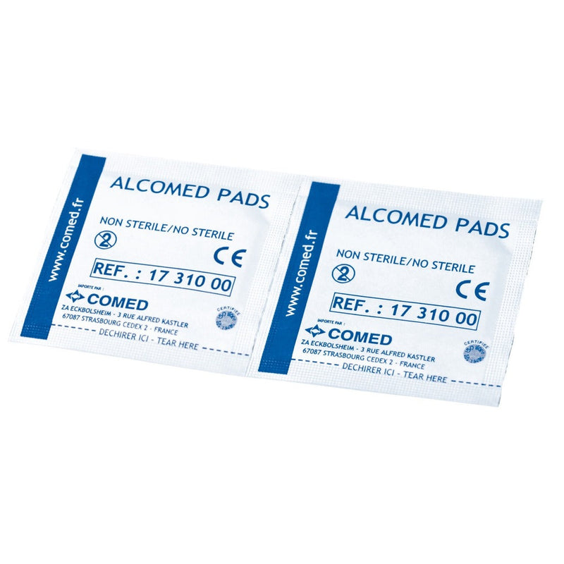 70° alcoholdoekjes/kompressen - 2 dozen van 100 - 60x34mm - Alcomed