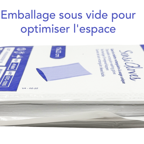 Gants de toilette non tissé Sensigloves - Boîte de 50