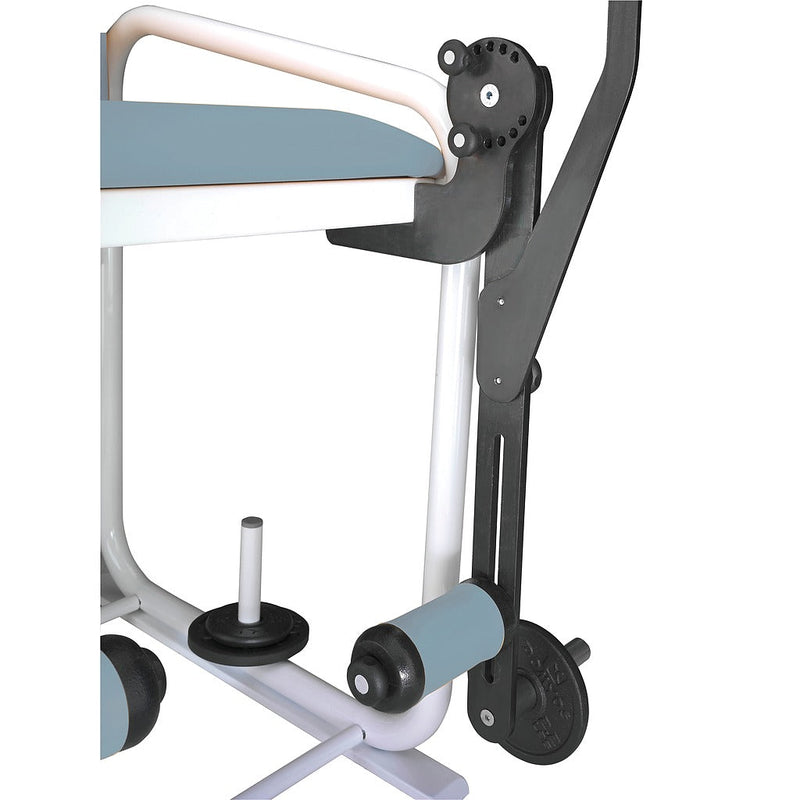 Q-BENCH quadriceps stoel met 20 kilo laadplaten