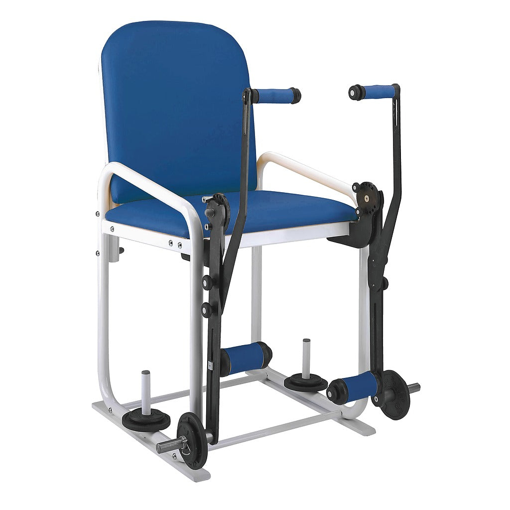 Q-BENCH quadriceps stoel met 20 kilo laadplaten