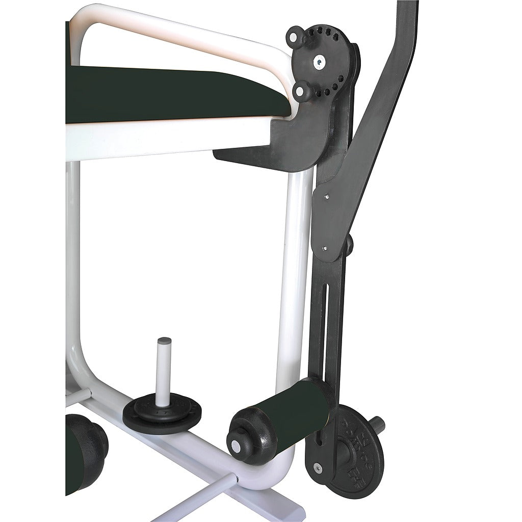 Q-BENCH quadriceps stoel met 20 kilo laadplaten