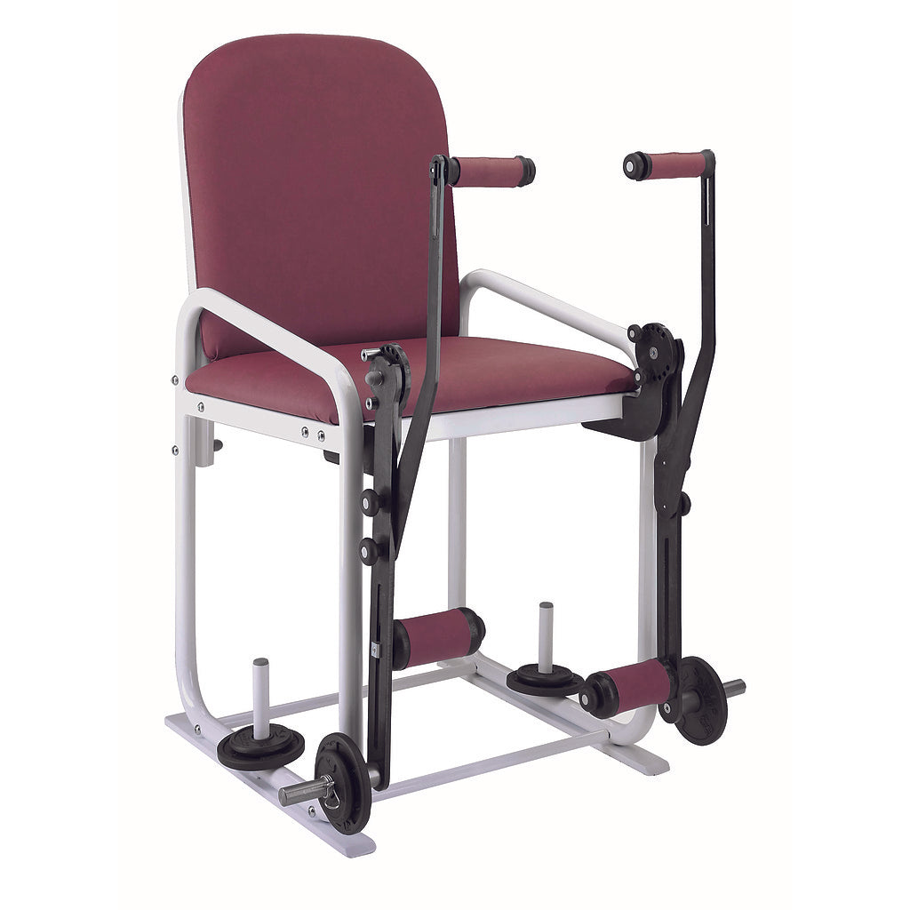 Q-BENCH quadriceps stoel met 20 kilo laadplaten