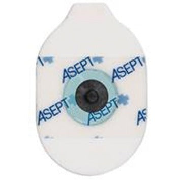 Asept-elektroden 51 x 33 mm - ovale koolstofdruk