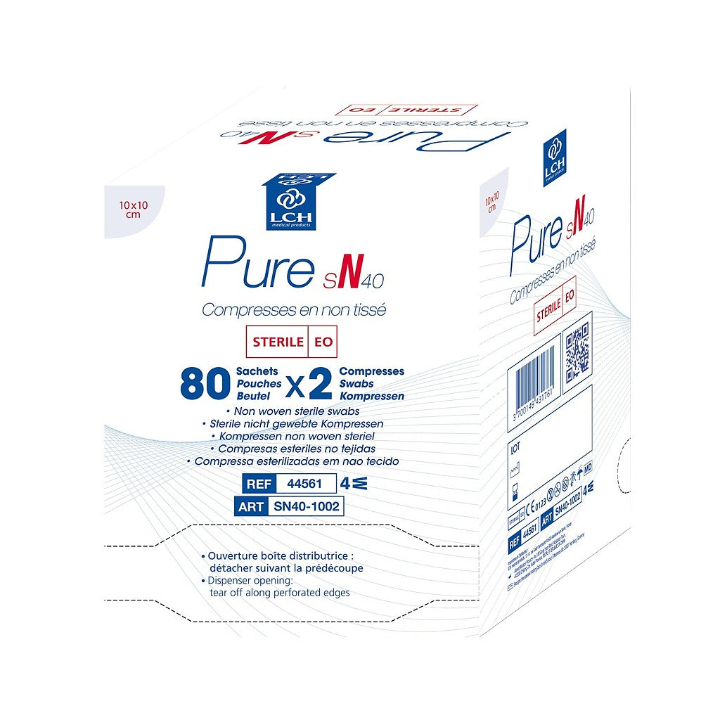 Steriele non-woven compressen 40g LCH - 10x10cm