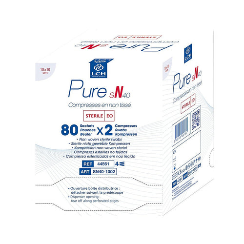 Compresses en non tissé stériles 40g LCH - 10x10cm