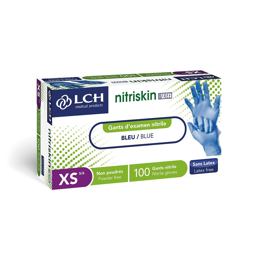 Nitriskin Free poedervrije nitrilhandschoenen - Blauw