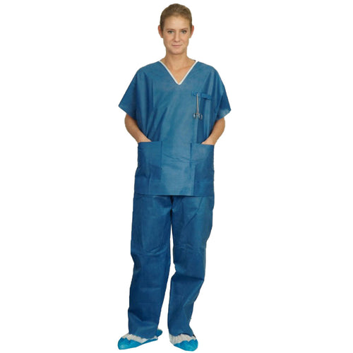 Blauwe pyjama met twee zakken
