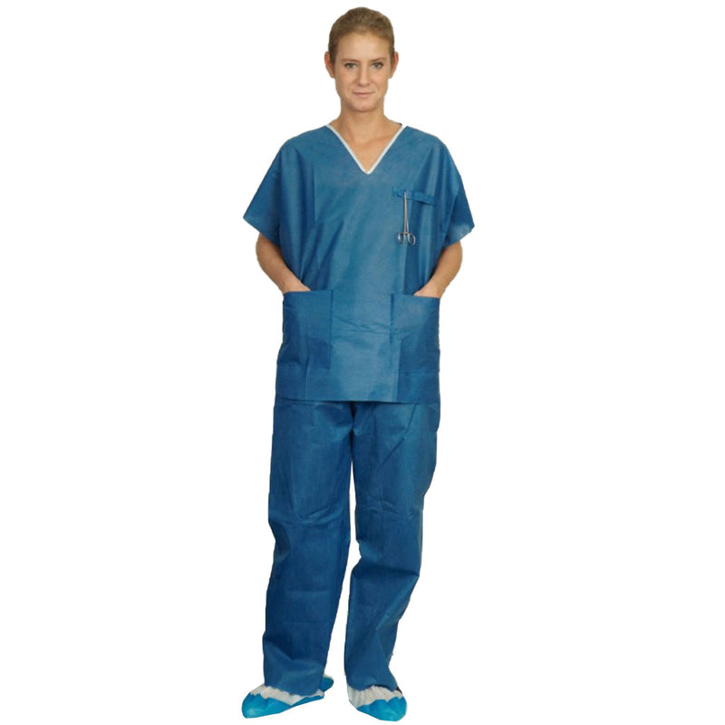Blauwe pyjama met twee zakken