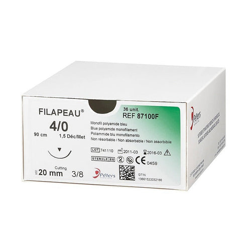 Dubbele naald FILAPEAU 2/0 Rechts R 60 mm 90 cm Doos van 36