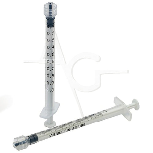 Steriele 1 ml Luer-lock-spuit voor eenmalig gebruik - Doos van 100