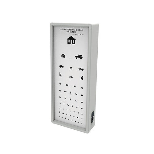 Monoyer lichtgevende optometrische kinderweegschaal van 3 meter
