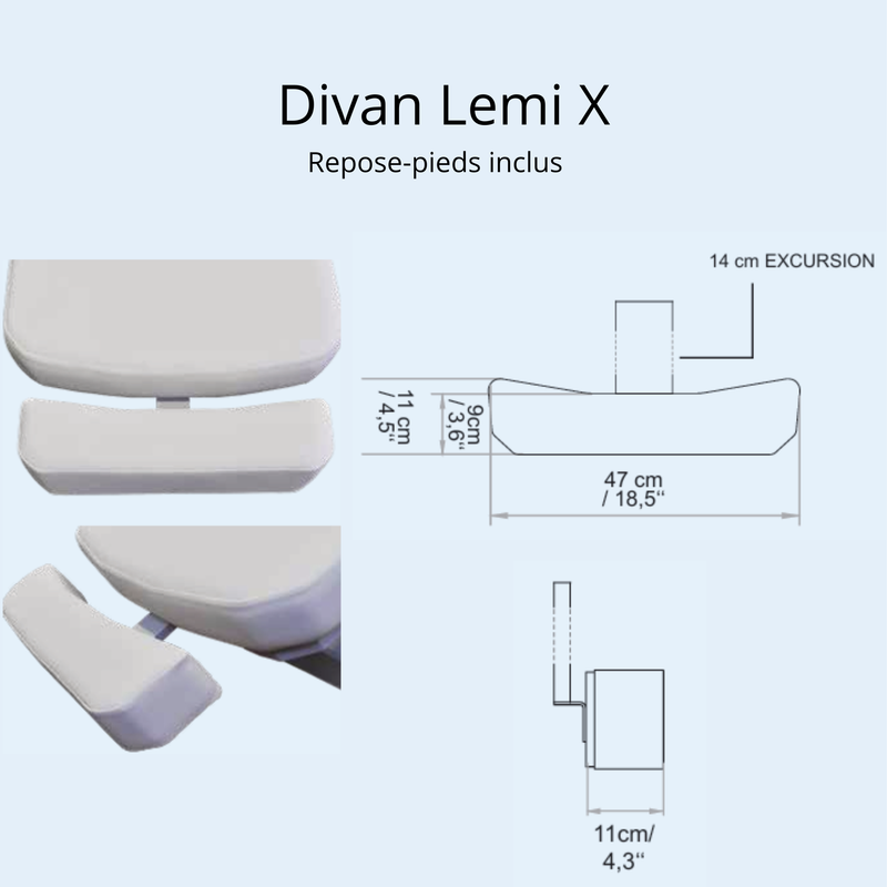 Divan d'examen électrique 4 moteurs LEMI X