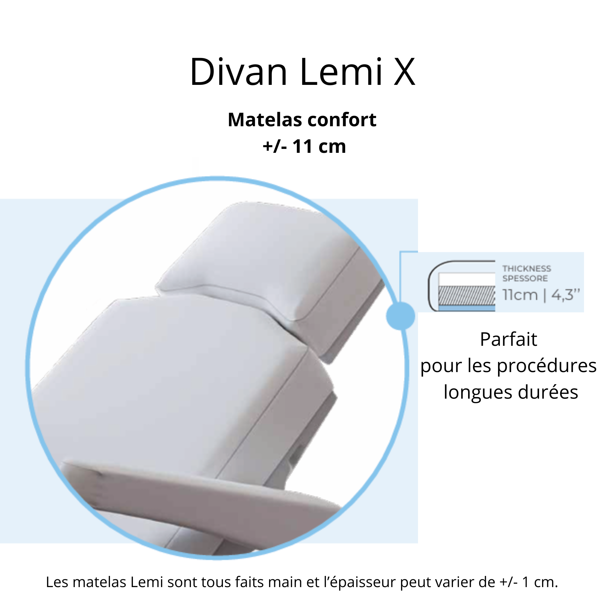 Divan d'examen électrique 4 moteurs LEMI X