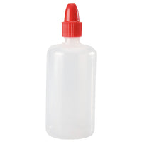 Plastic flessen met rode dop
