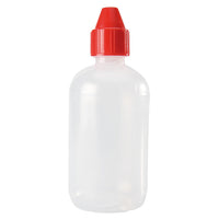 Plastic flessen met rode dop