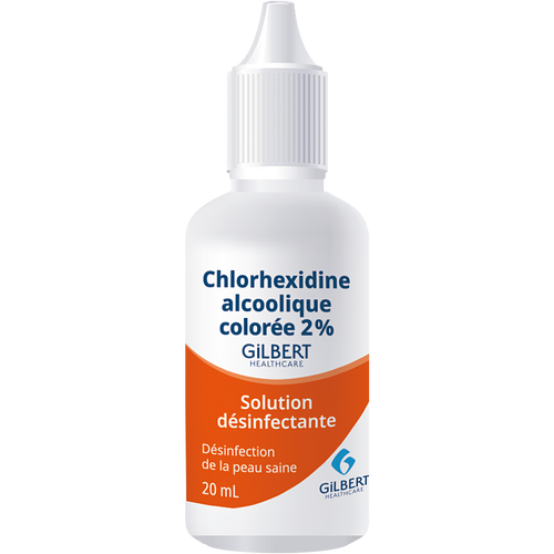 Gekleurde alcoholische chloorhexidine 2% Gilbert
