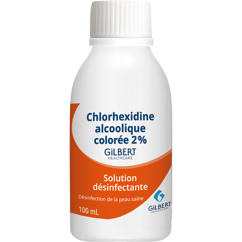 Gekleurde alcoholische chloorhexidine 2% Gilbert