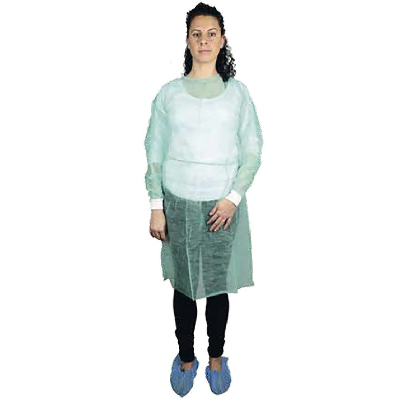 Non-woven blouse met trekkoord en jersey manchet
