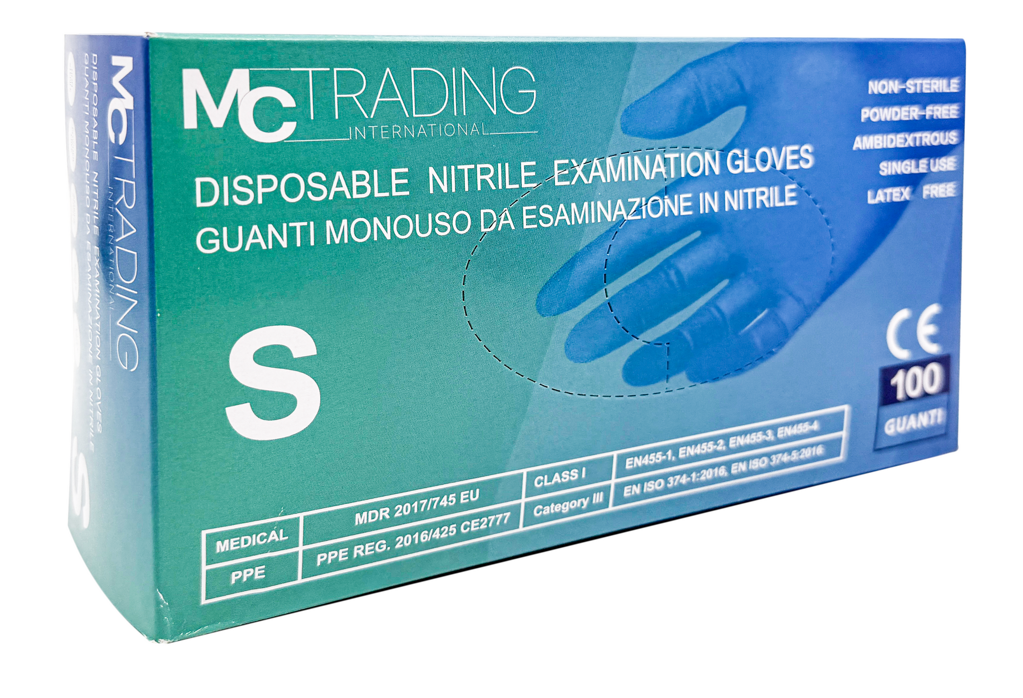 Nitrile onderzoeks- en beschermingshandschoenen - Blauw - Doos van 100